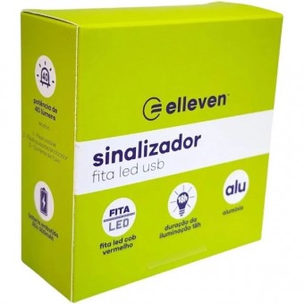 Sinalizador  Elleven Com Fita de Led USB de Bicicleta