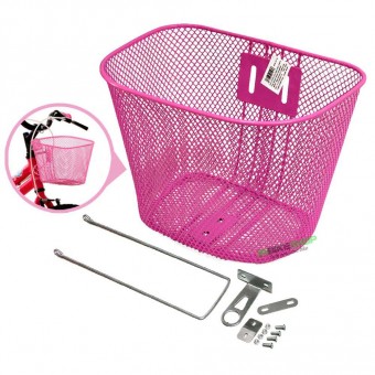 Cesta Cestinha para Bicicleta Aro 20 Rosa