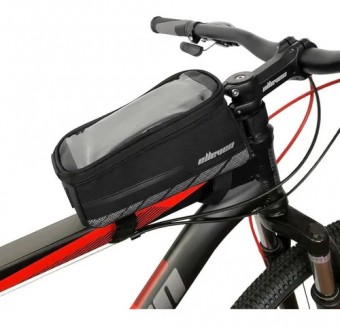 Bolsa de quadro para bicicleta com porta celular