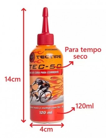 Óleo de Bike Lubrificante Tec 50 Base Cera 120 ml