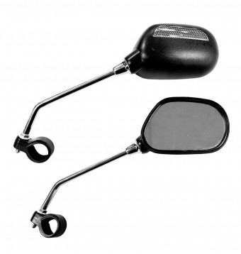 Espelho Retrovisor Guidão  Bicicleta Com Refletor