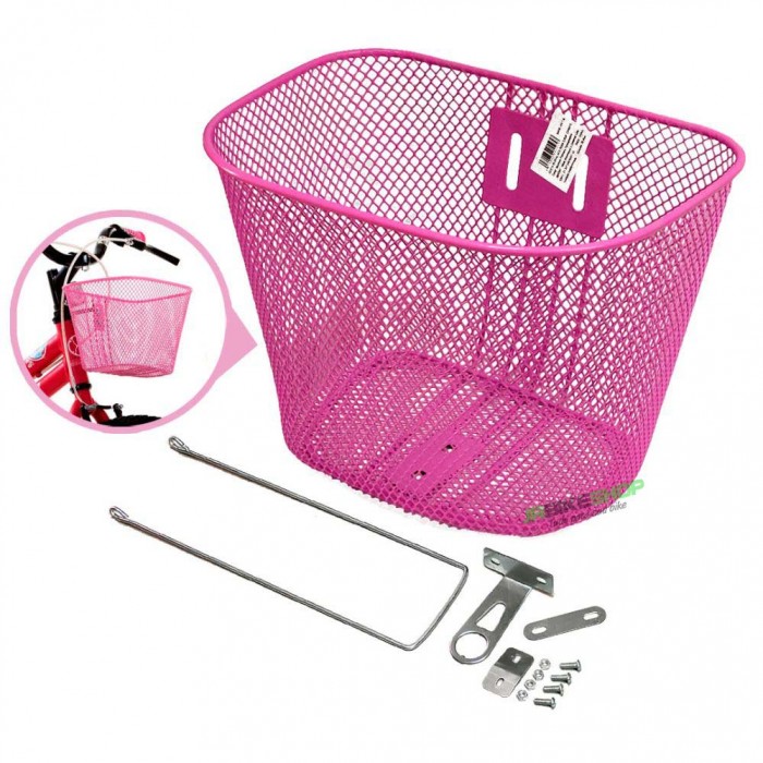 Cesta Cestinha para Bicicleta Aro 20 Rosa