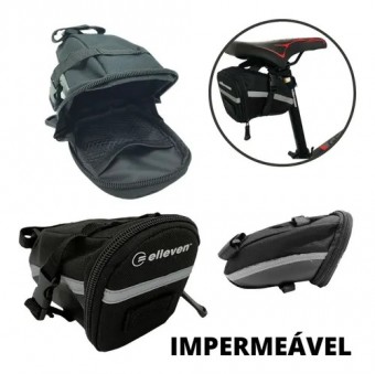 Bolsa De  Selim   P/  Bicicleta CORES PRETO C/ CINZA